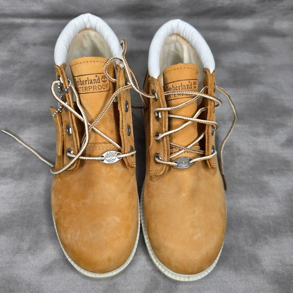Timberland Nellie Chukka Boots Waterproof #23346 Wheat Womens Sz 6.5 *READ